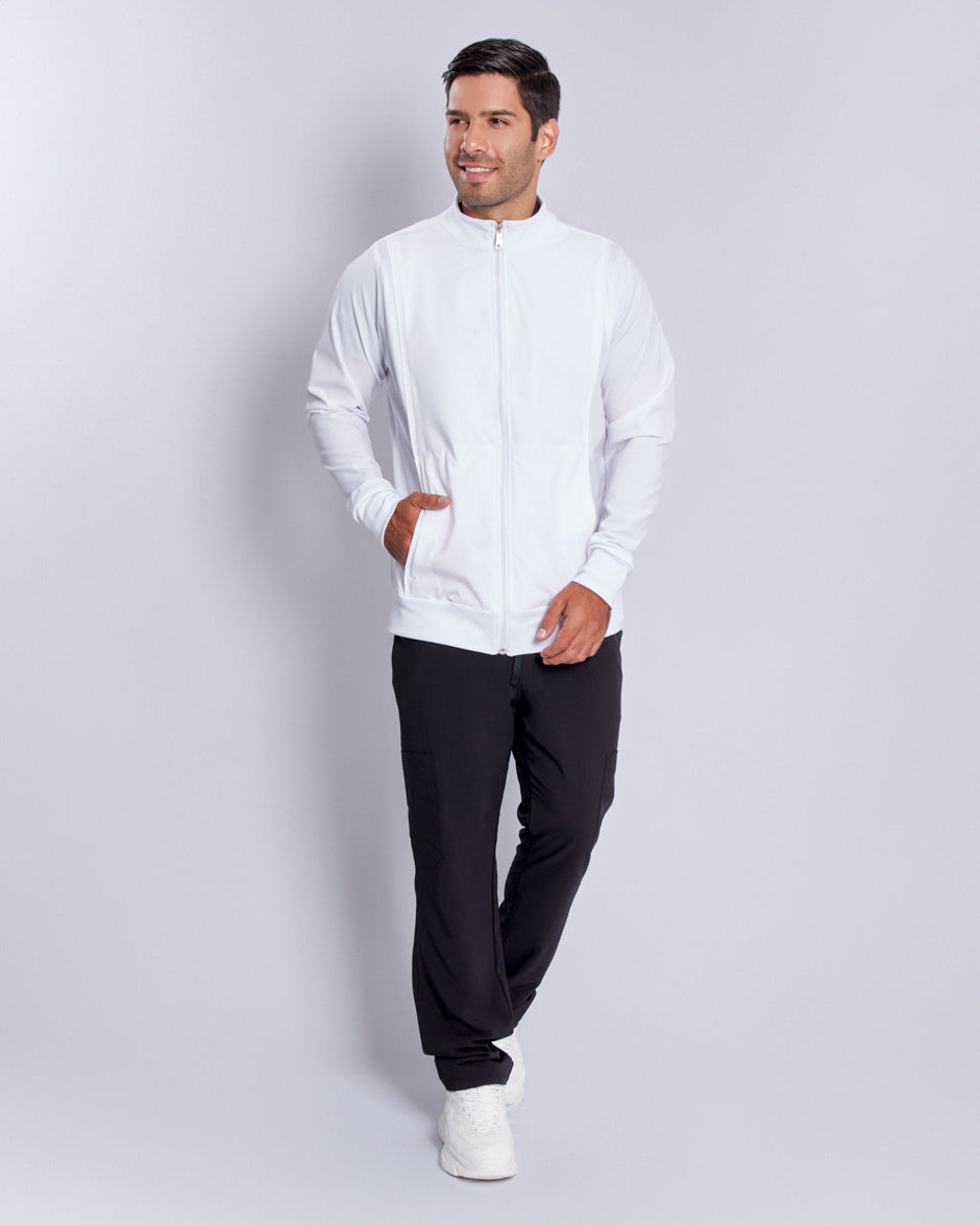 chamarra quirurgica capella blanco para hombre