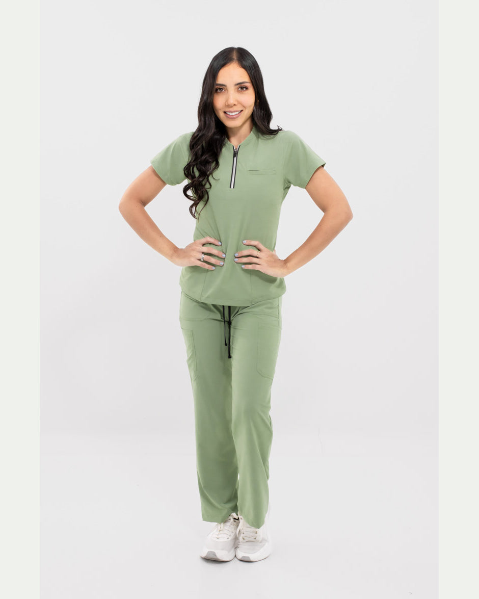 pantalón medico uniforme antifluido lynx verde pistacho para mujer