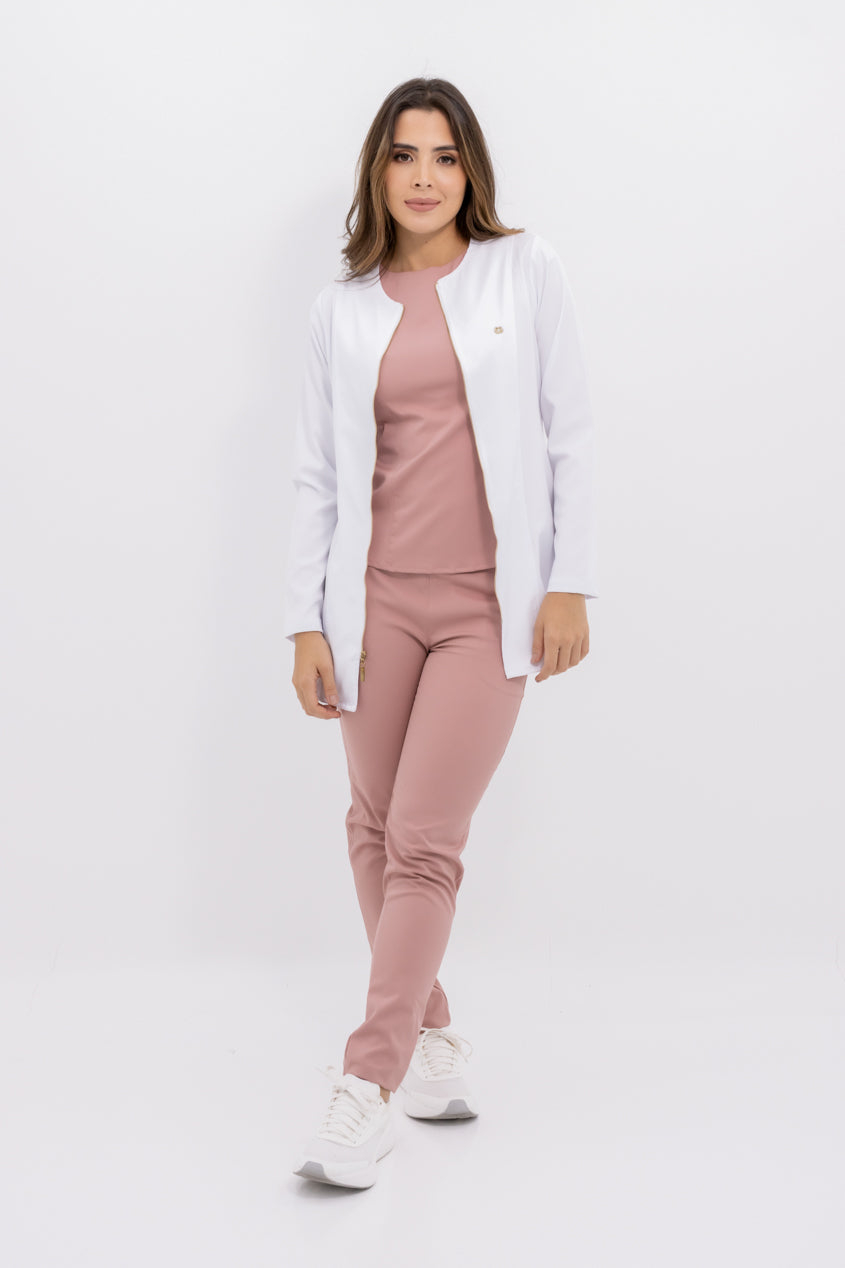 Bata Médica Uniforme antifluidos Solei blanco