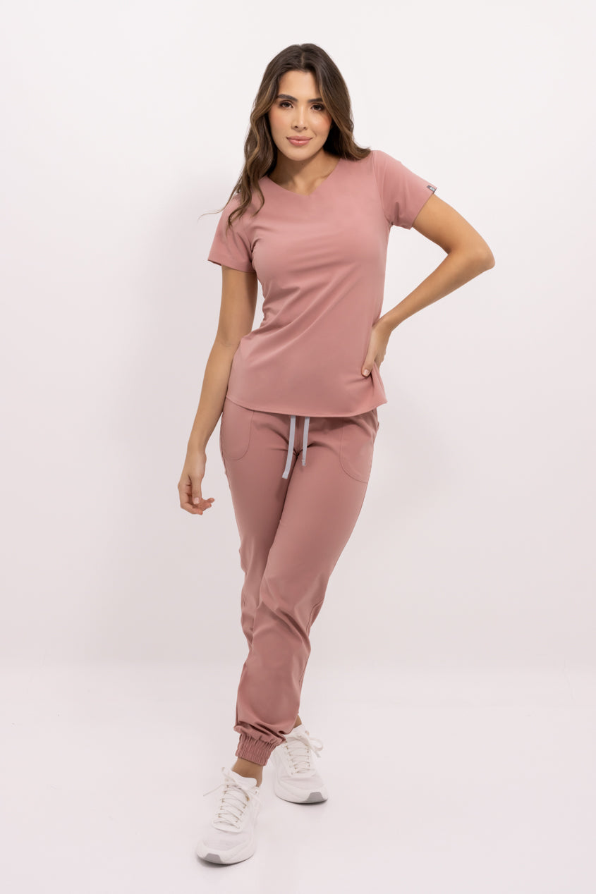 blusa medica scrub quirurjico new space palo de rosa para mujer