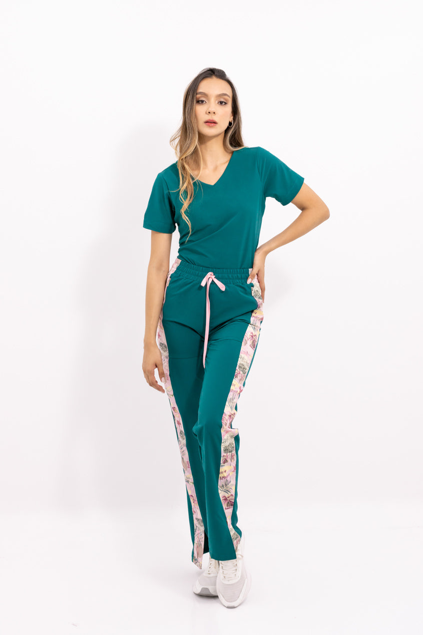 Blusa médica uniforme antifluidos bella storm green