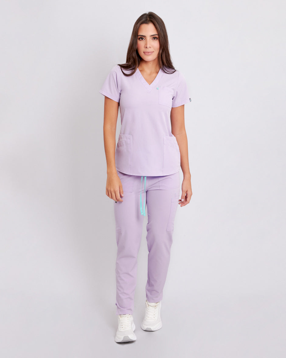 blusa medica uniforme antifluidos galaxy lila