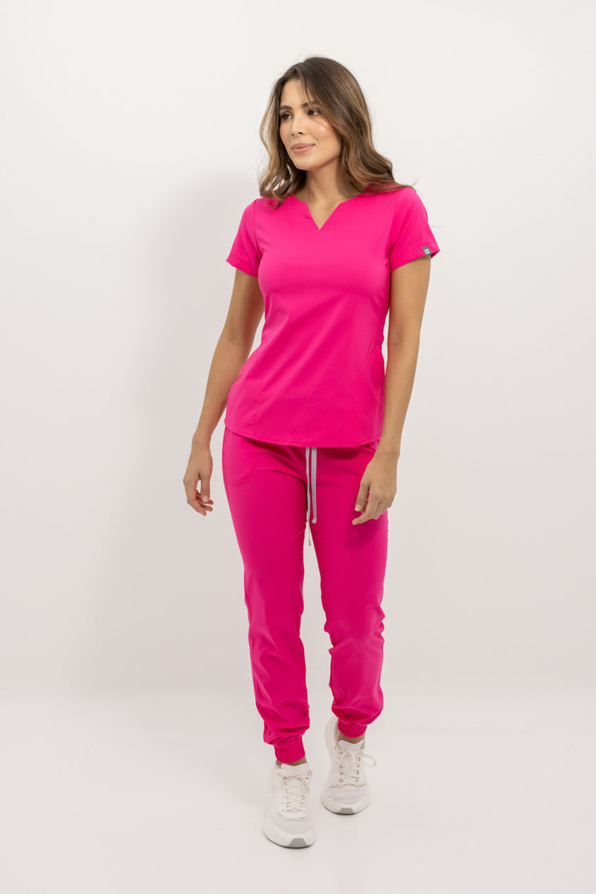 blusa medica uniforme antifluidos new moon fucsia