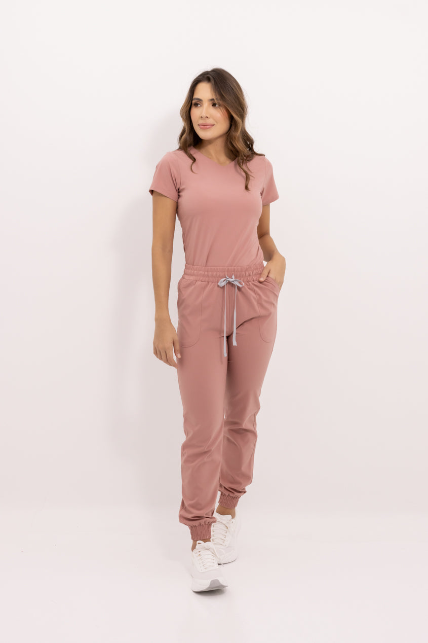 blusa medica uniforme antifluidos new space palo de rosa