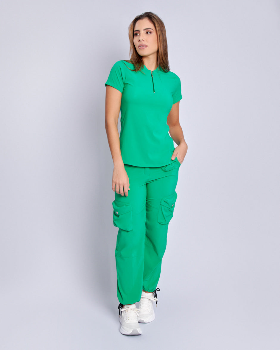 blusa medica uniforme antifluidos piscis deep green