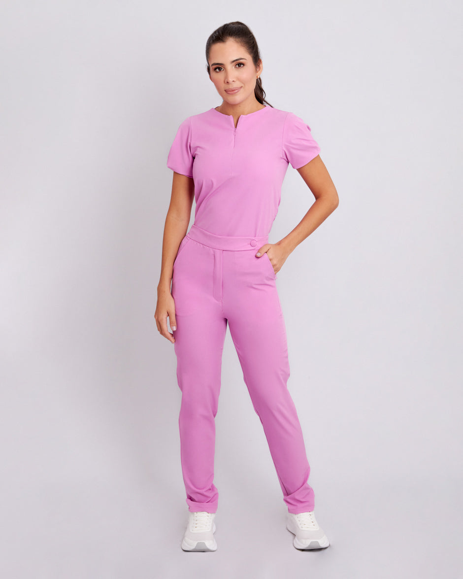 blusa medica uniforme antifluidos vega violeta