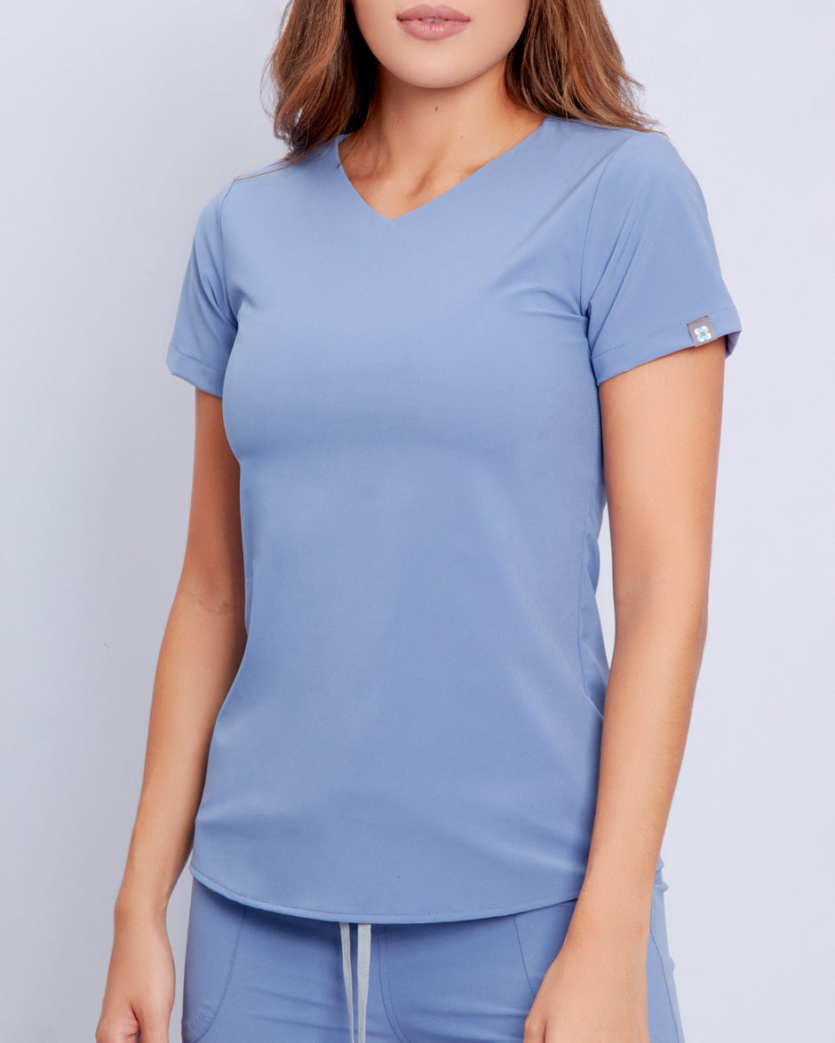 blusa medica uniforme new space azul estelar