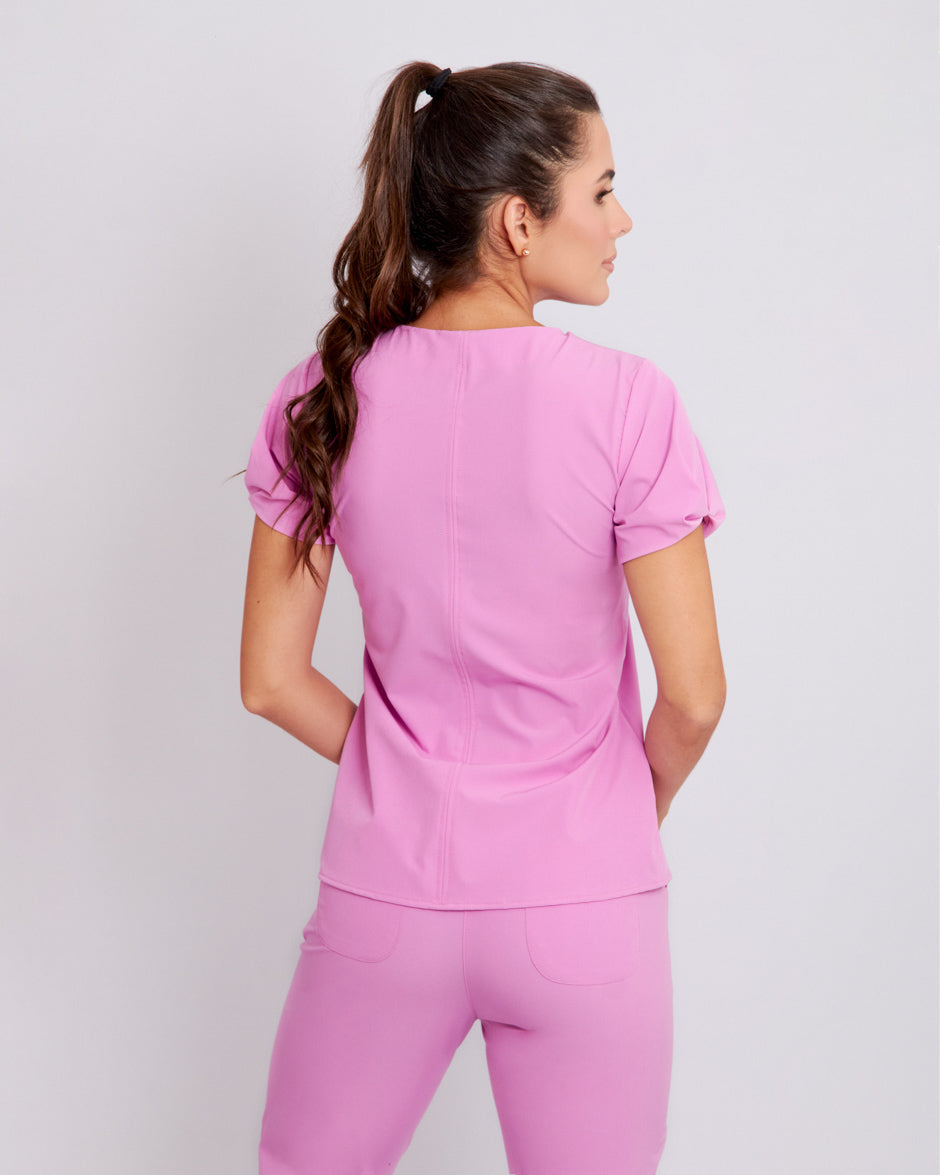 blusa scrub quirurjico vega violeta para mujer