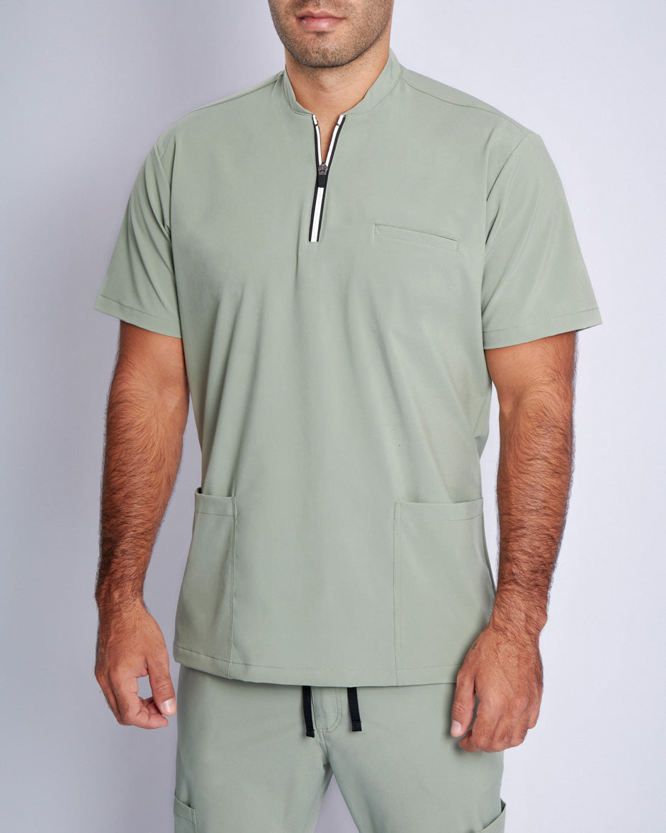 camisa medica uniforme antifluidos leo verde pistacho comodo