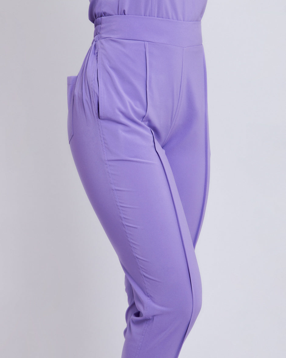 pantalon medico uniforme antifluidos acuario morado con bolsillos