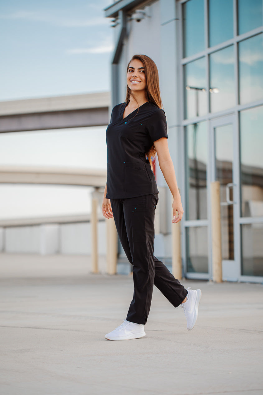 pantalon medico uniforme antifluidos galaxy negro