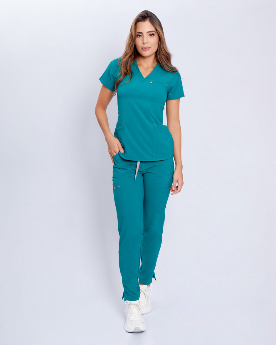 pantalon medico uniforme antifluidos galaxy verde esmeralda