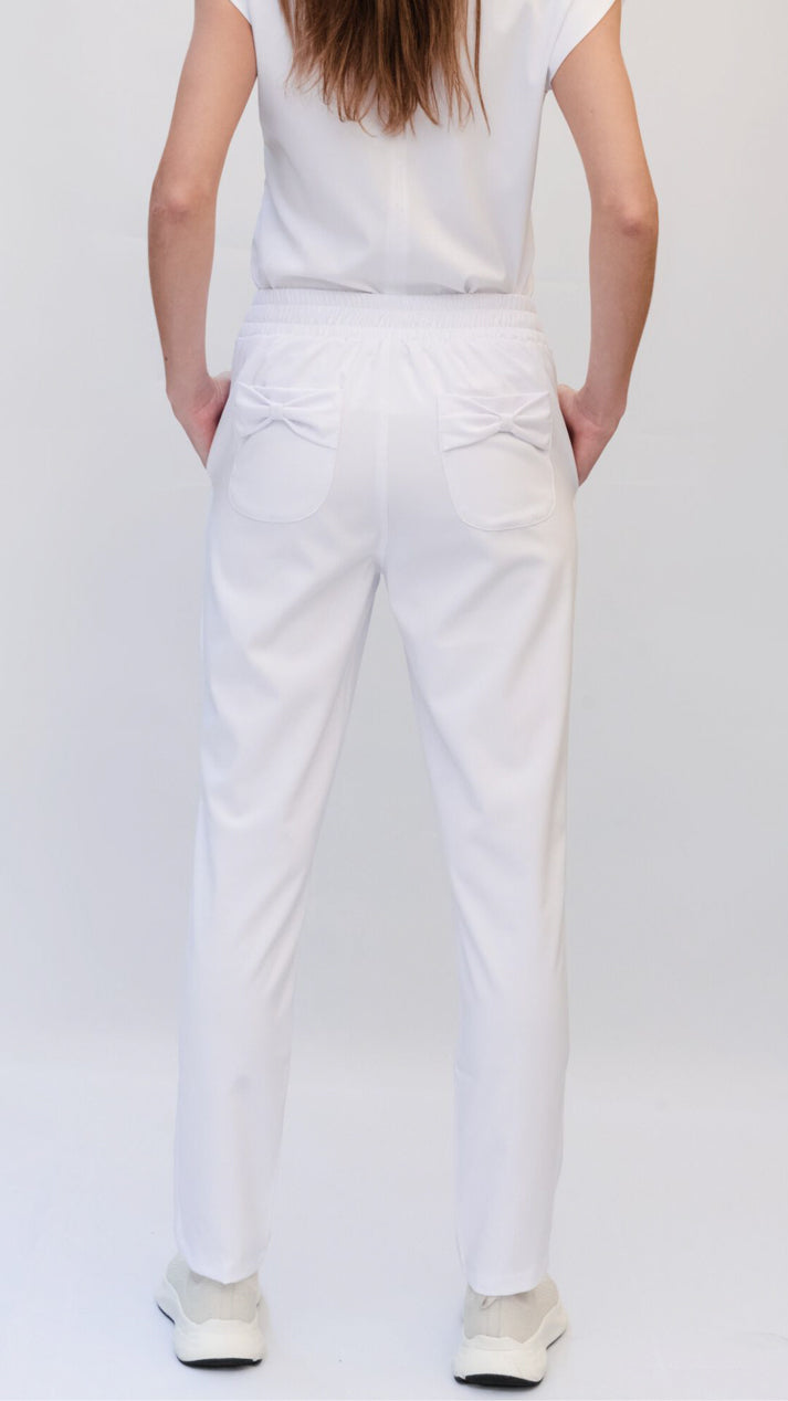 pantalon medico uniforme antifluidos jupiter blanco para mujer