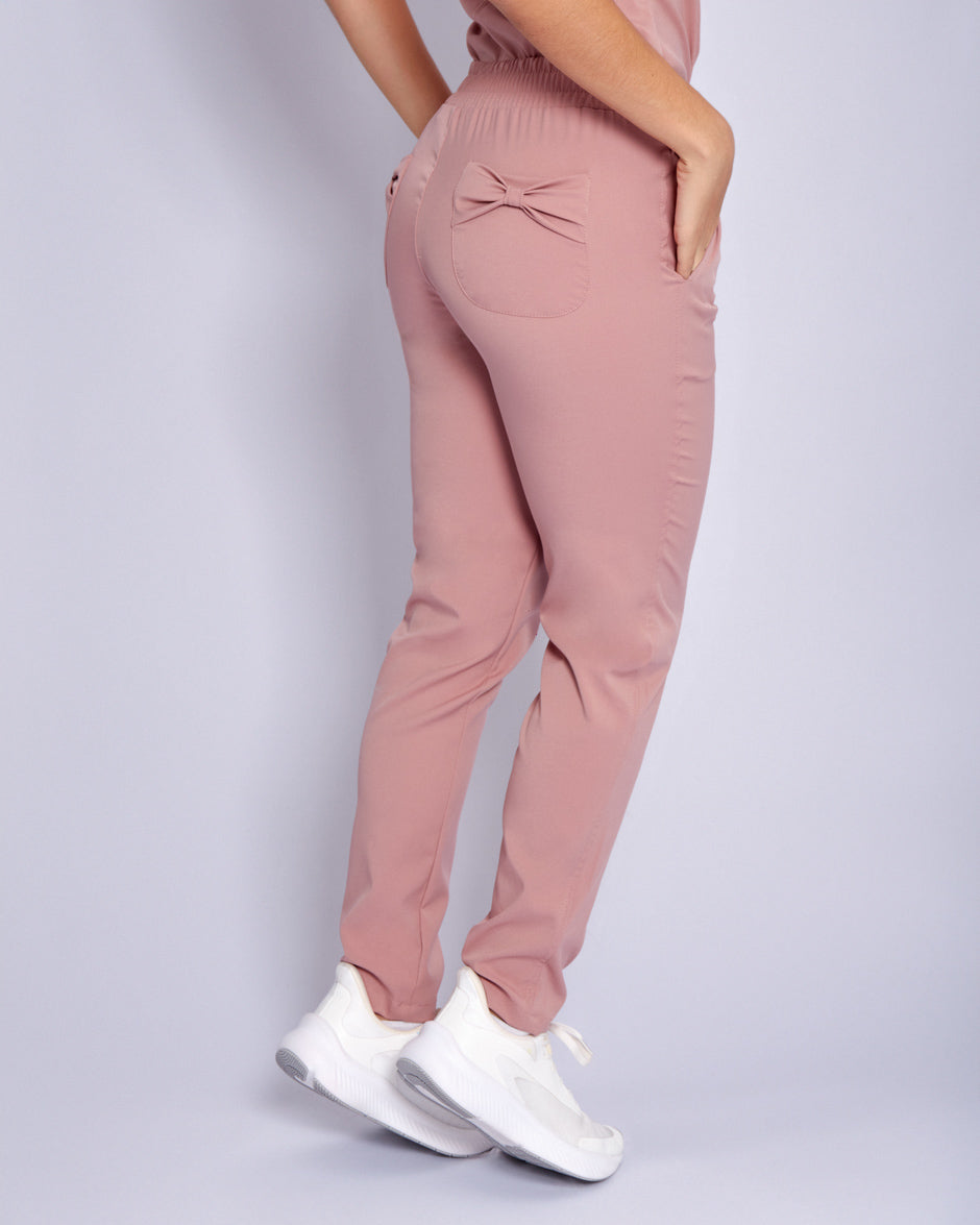 pantalon medico uniforme antifluidos jupiter palo de rosa para mujer