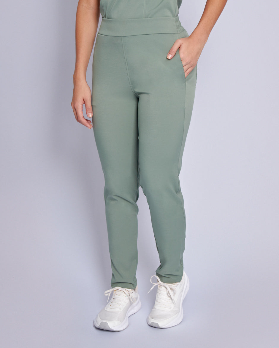 pantalon medico uniforme antifluidos jupiter verde oliva para mujer