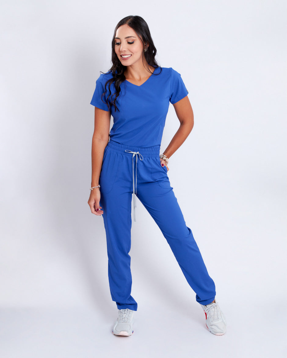 pantalon medico uniforme antifluidos new comet azul rey tipo jogger