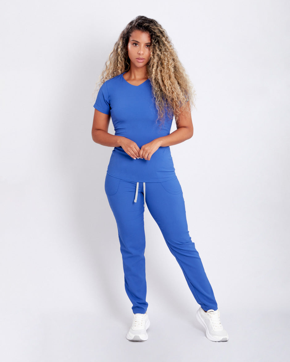 pantalon medico uniforme antifluidos new comet azul rey