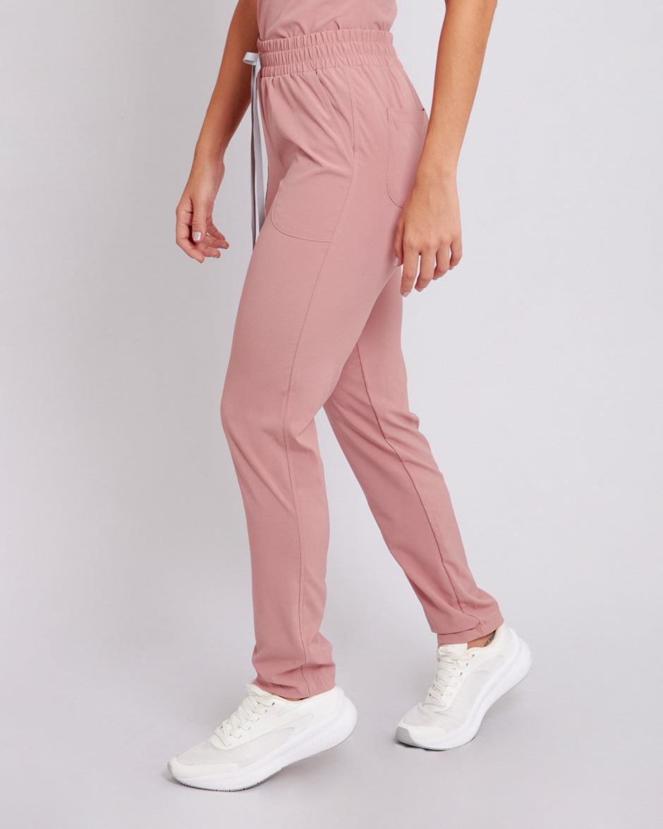 pantalon medico uniforme antifluidos new solar palo de rosa quirurjico