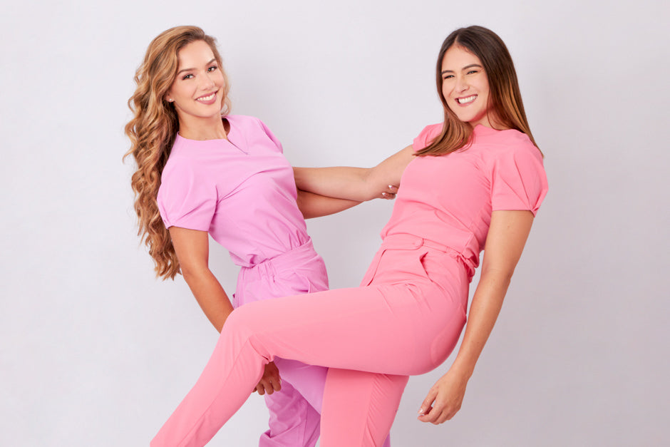 pantalon medico uniforme antifluidos sirius rosa barbie comodo