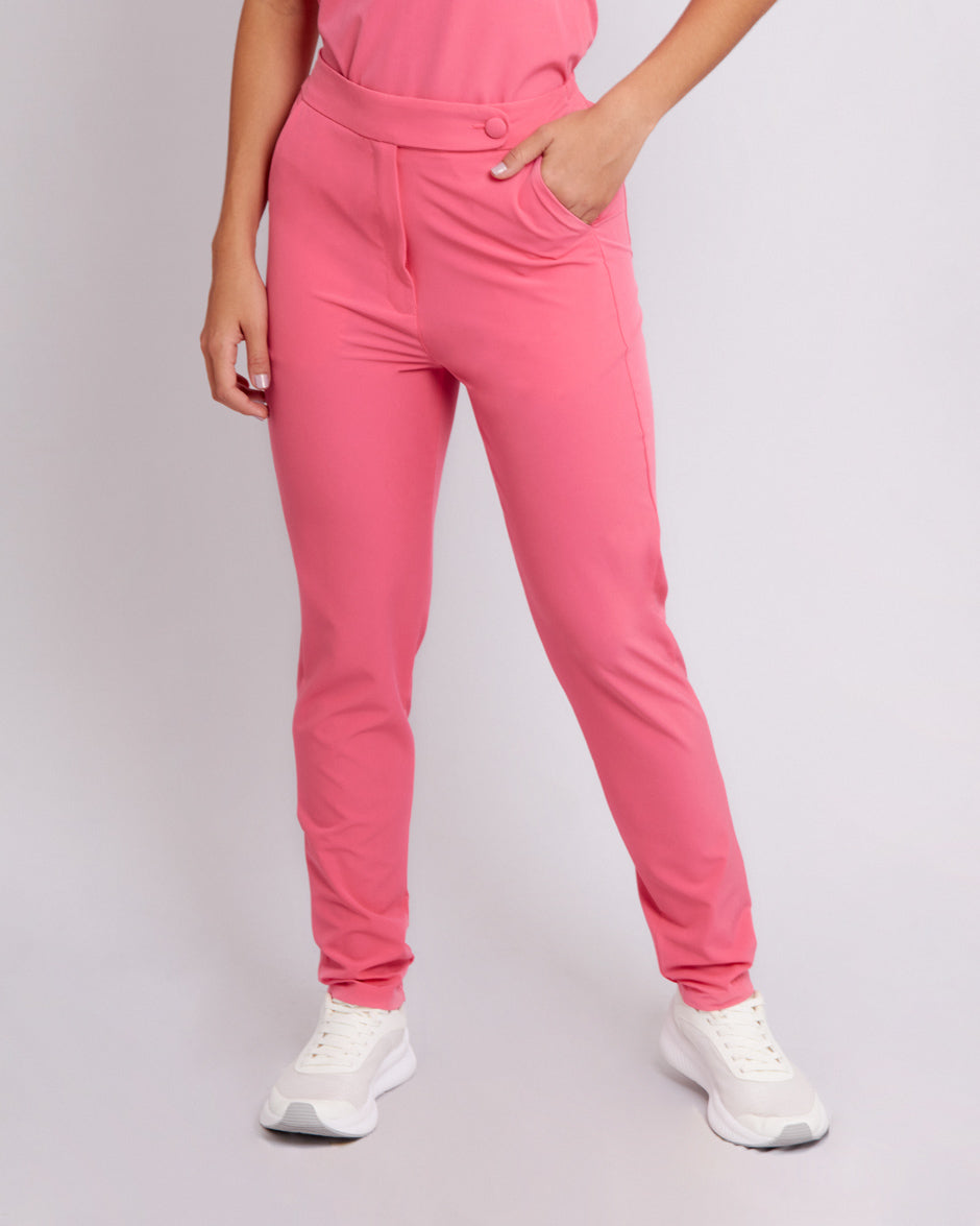 pantalon medico uniforme antifluidos sirius rosa barbie para mujer