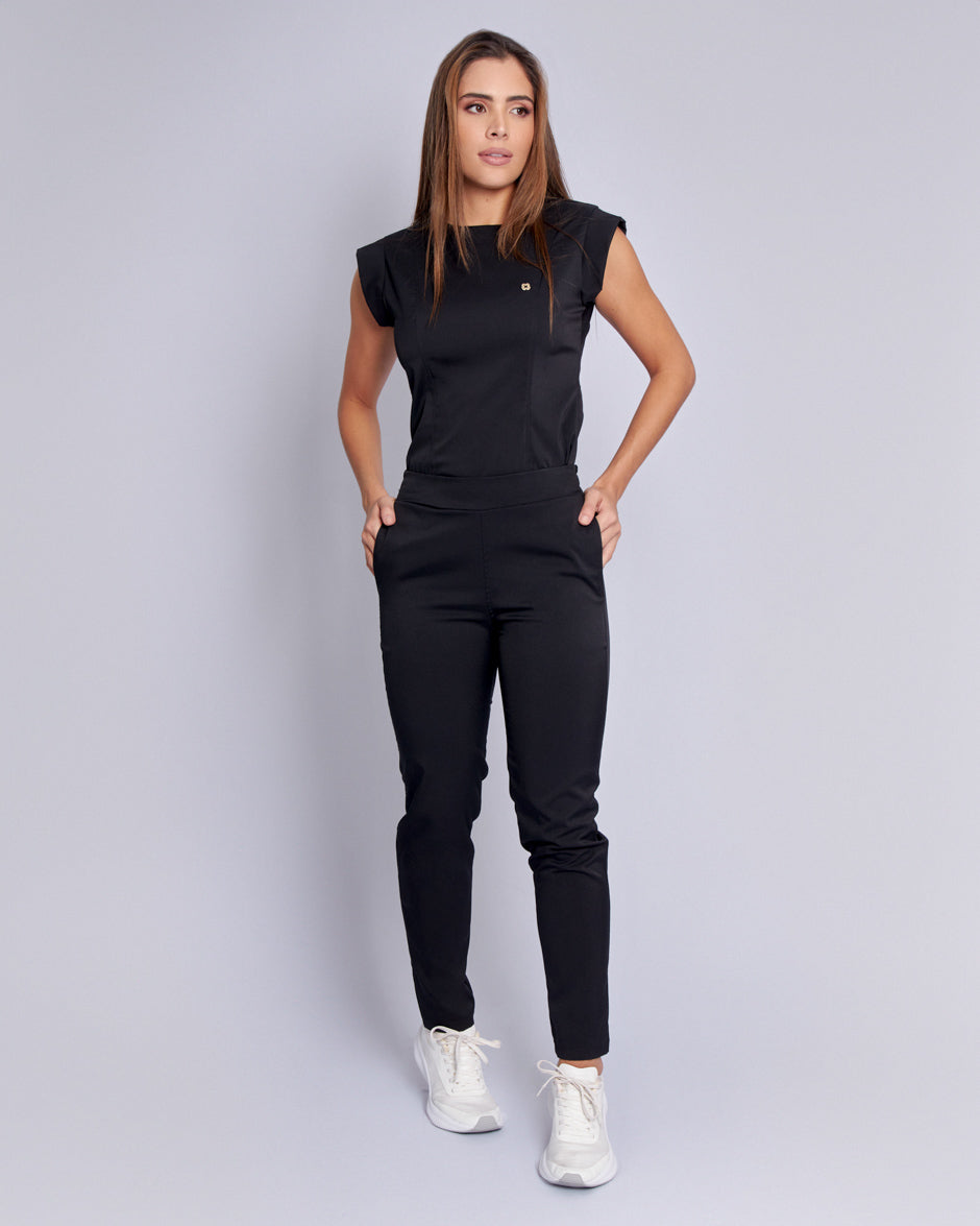 pantalon scrub quirurjico jupiter negro para mujer