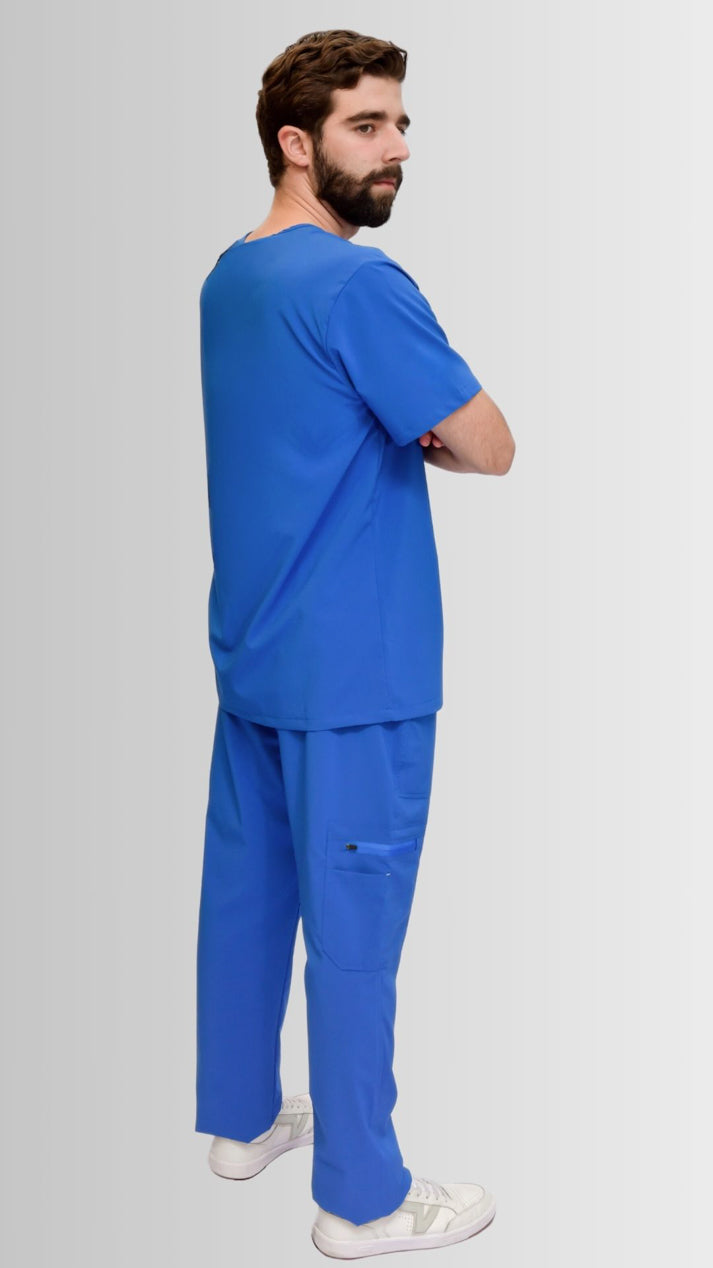 pantalon scrub quirurjico mars azul rey para hombre