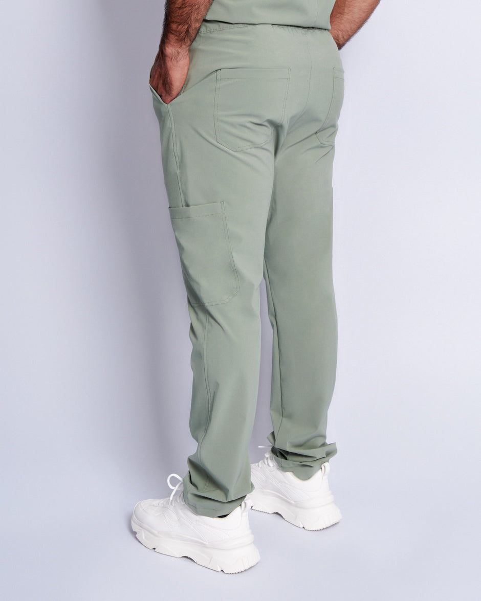 pantalon uniforme antifluidos leo verde pistacho para hombre